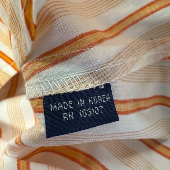 NWT Raw Blue Striped Button-Up Shirt Sz XL Retro Vintage Style Long Sleeve - Picture 7 of 9